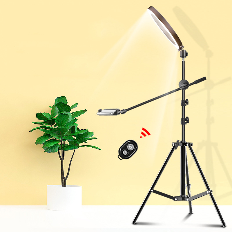 Table Tennis Youtube - Selfie LED แหวนแสงปรับโต๊ะโทรศัพท์ยิงขาตั้งการถ่ายภาพ ringlight ขาตั้งกล้องขาตั้งบูมแขน YouTube