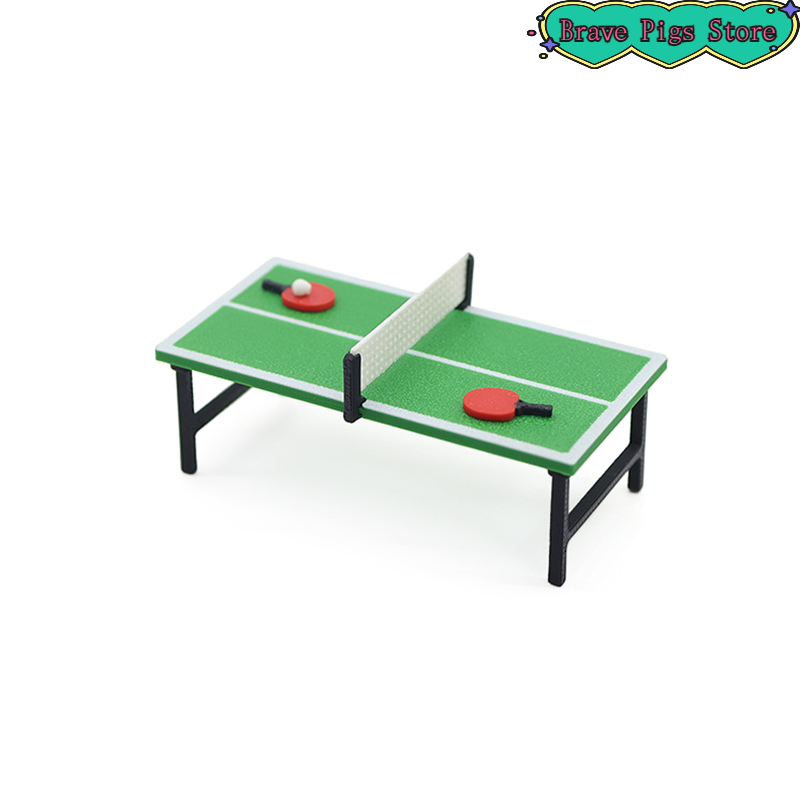 Table Tennis Market - 1:12 Miniature ไม้ปิงปองรุ่นปิงปองอุปกรณ์ตกแต่งตาราง