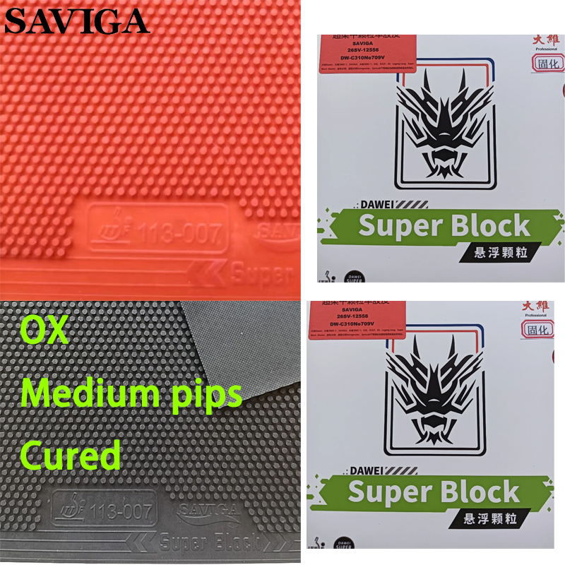 Table Tennis Rubber Anti Spin - ยางปิงปอง SAVIGA OX Long Pips Single