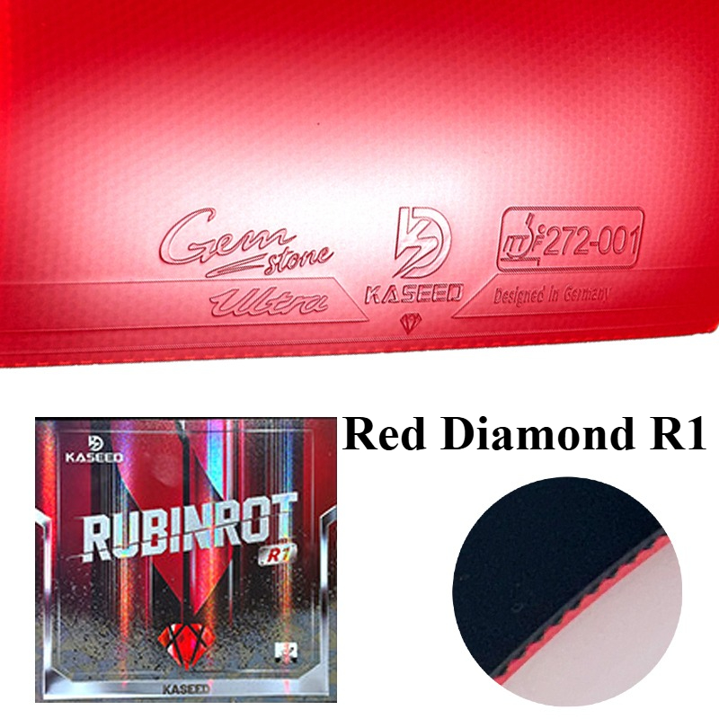 Table Tennis Rubber Anti Spin - ยางปิงปอง KASEED Red Diamond R1 แบบมีปุ่ม