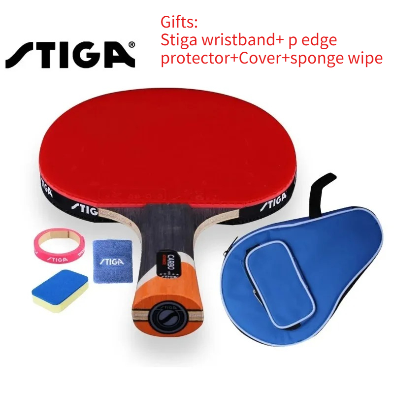 Table Tennis Youtube - ไม้ปิงปองสติก้า 6 สตาร์ พร้อมยางปิงปองแบบ Double Pimples-in