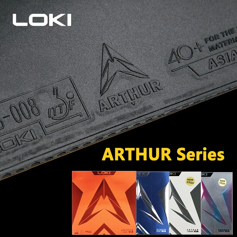 Table Tennis Market - Loki Arthur ยางลายกีฬาปิงปองแบบยุโรป/เอเชียของแท้ยางปิงปองเหนียวพร้อมฟองน้ำเค้กแบบแข็ง