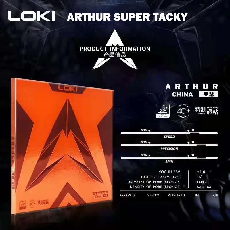 Loki Arthur ยางลายกีฬาปิงปองแบ - Table Tennis Market บทวิจารณ์และราคา